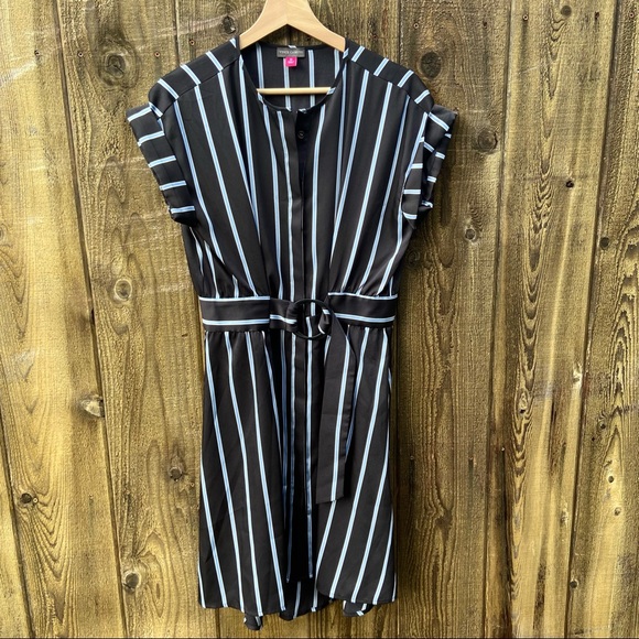 Vince Camuto Theory Stripe Belted Shirt Dress 🌿🍃 - Picture 9 of 11